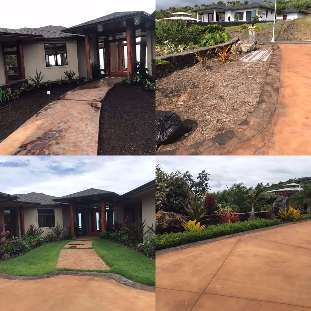 Affordable landscape installation in Kailua-Kona, HI by SHOW-U-HAO Landscape Maintenance