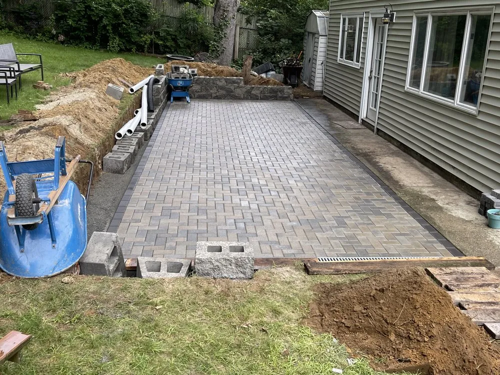 Local yard maintenance with custom design in Framingham, MA by Side Job Landscaping