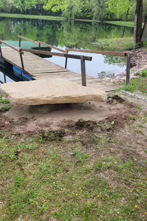 Custom garden landscaping in Pulaski, WI by Sievert Excavating