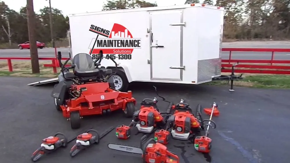 Professional outdoor landscaping near you in Covington, KY by Sign & Maintenance Solutions