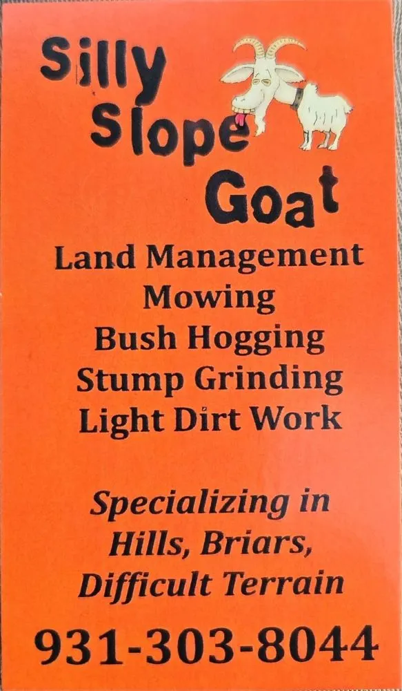 Trusted lawn mowing service experts serving Cookeville, TN - Silly Slope Goat