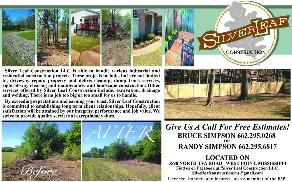 Custom lawn care service for year-round maintenance across West Point, MS - Silver Leaf Construction