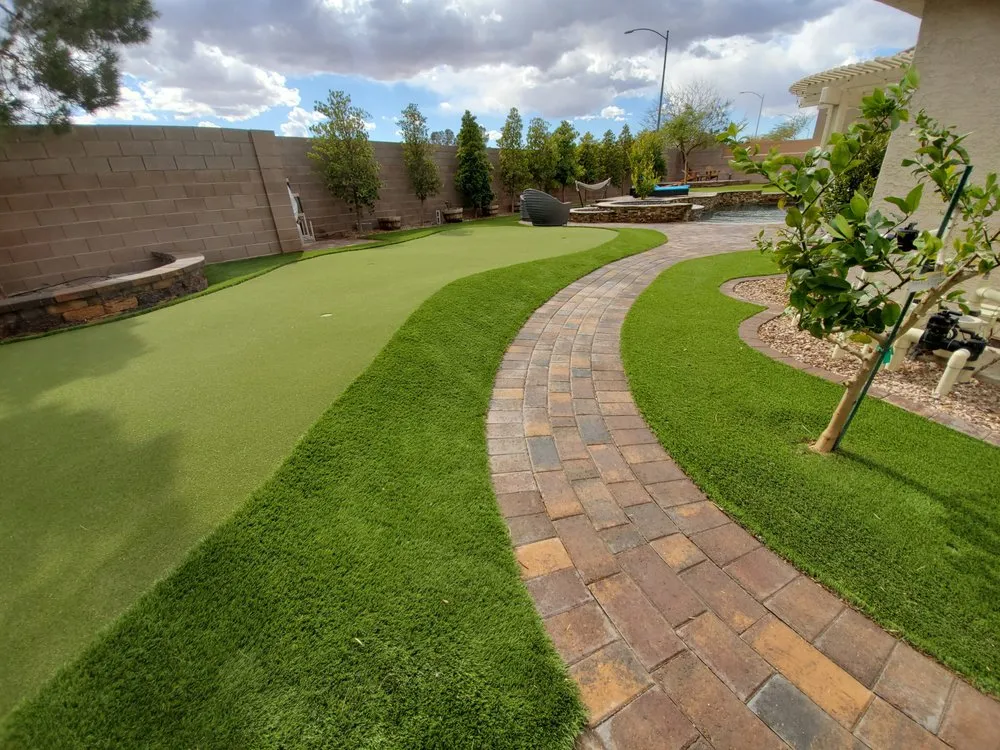 Affordable lawn care service with custom design in Las Vegas, NV by Silverado Landscapes