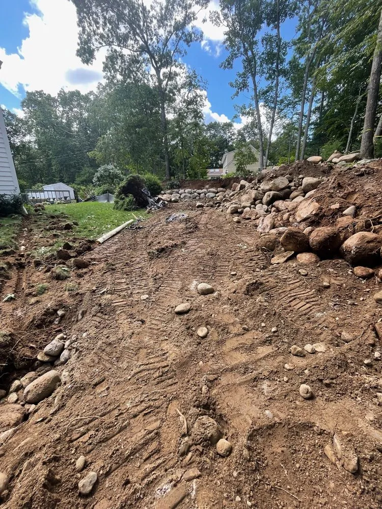 Local landscape installation in Johnston, RI by Simone Landscaping & Excavation Services