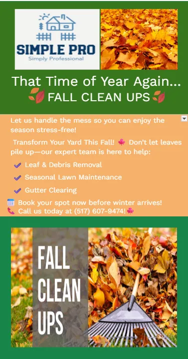 Reliable yard maintenance in North Adams, MI by Simple Pro