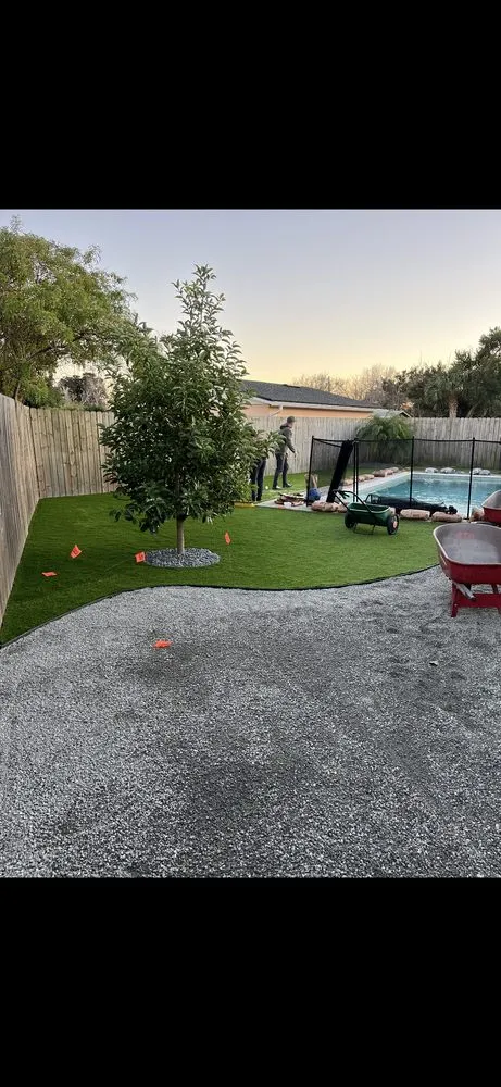 Local landscape installation in Jacksonville Beach, FL by Simply Green Turf