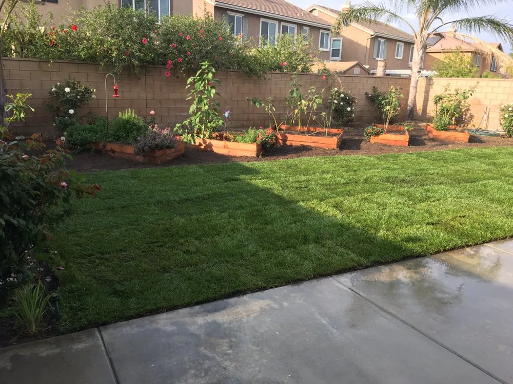 Reliable garden landscaping for residential properties in Corona, CA by Singh's landscaping inc