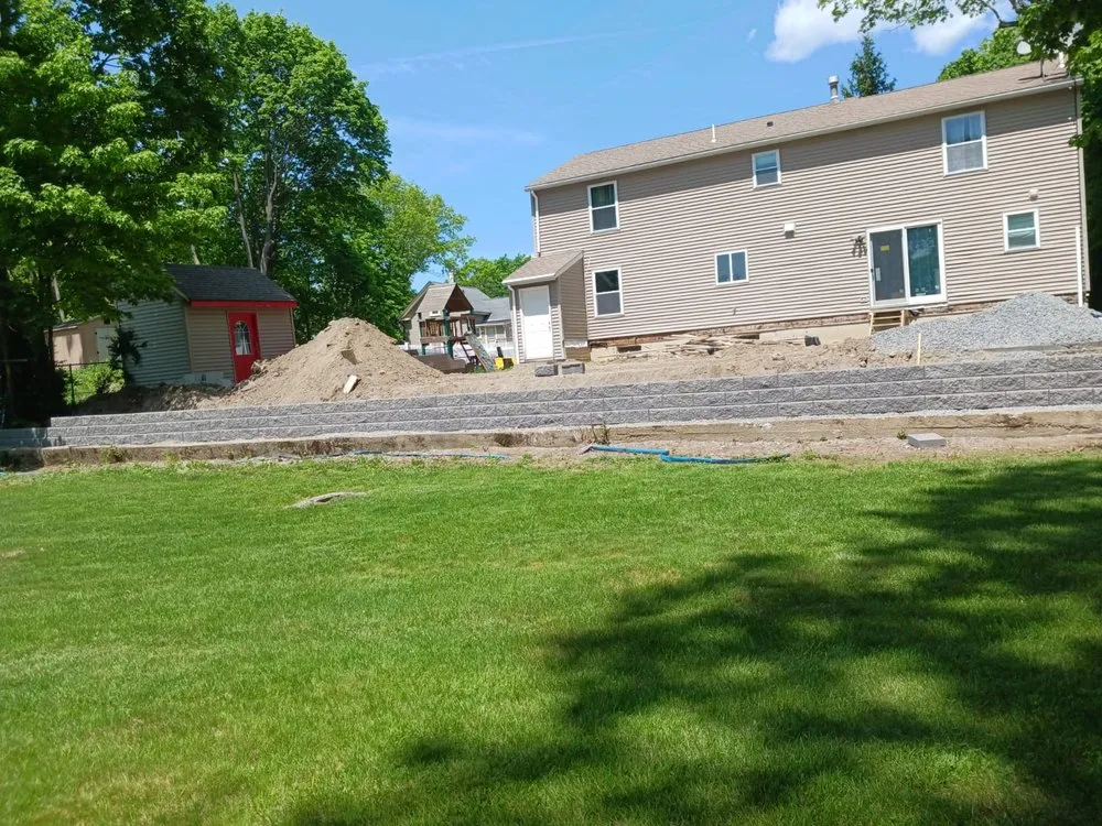 Custom garden landscaping in Rockland, MA by Siqueira Landscape Construction