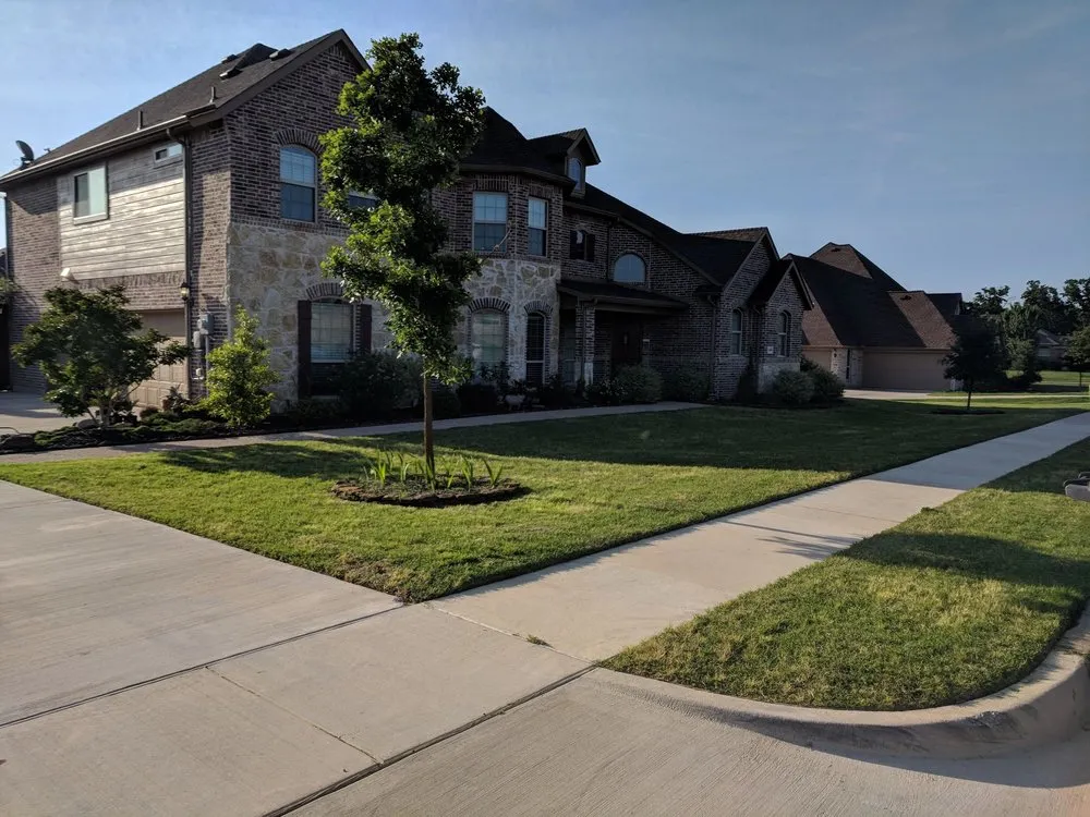 Local landscape installation in Denton, TX by Sir Mows A Lot
