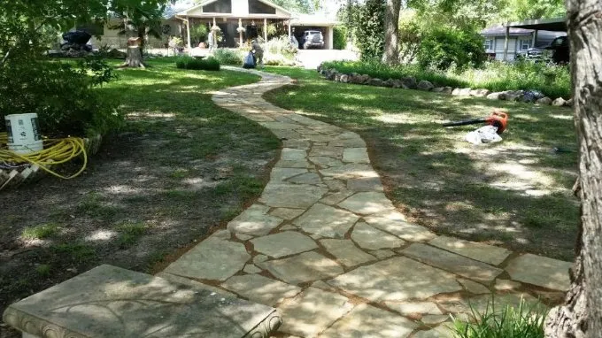 Custom landscape installation in Bonham, TX by Sirelio's Landscaping Services