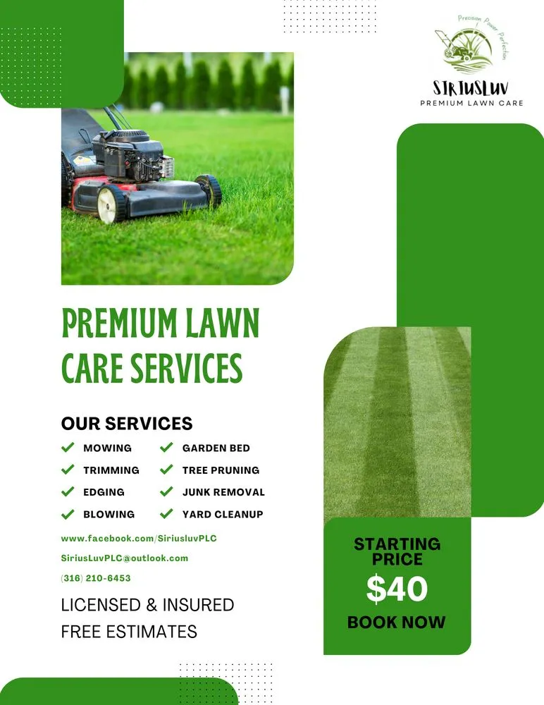 Professional lawn mowing service in Wichita, KS by SiriusLuv Premium Lawn Care