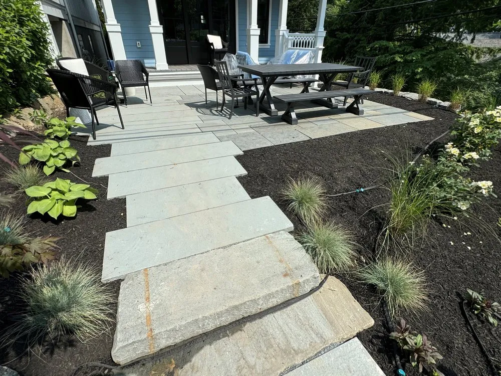 Affordable landscape design in Bemus Point, NY by Sivak Stonemasonry