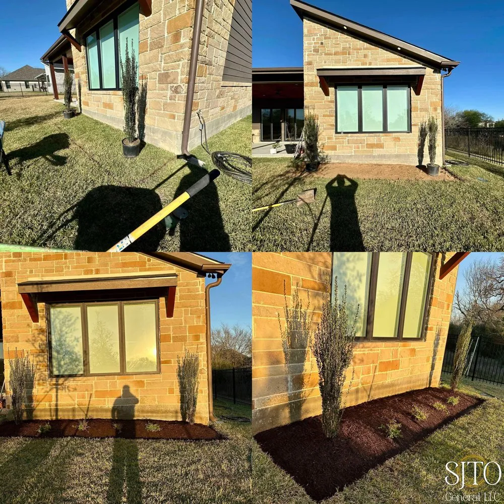 Custom yard maintenance with custom design across Bryan, TX - SJTO General