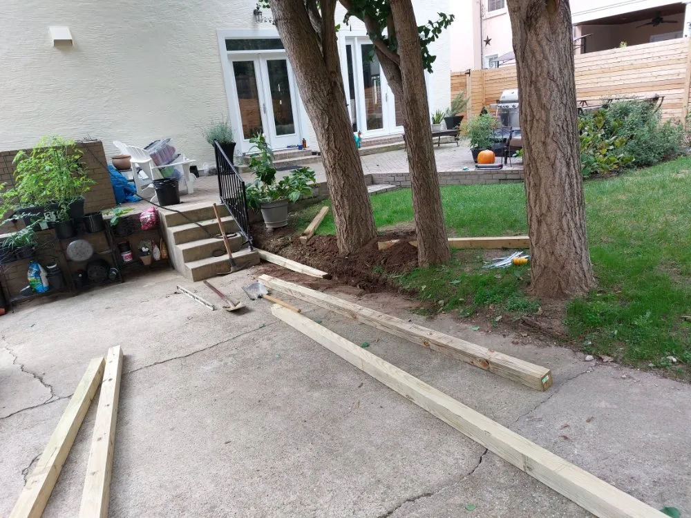 Custom garden landscaping in Gaithersburg, MD by Skylawn