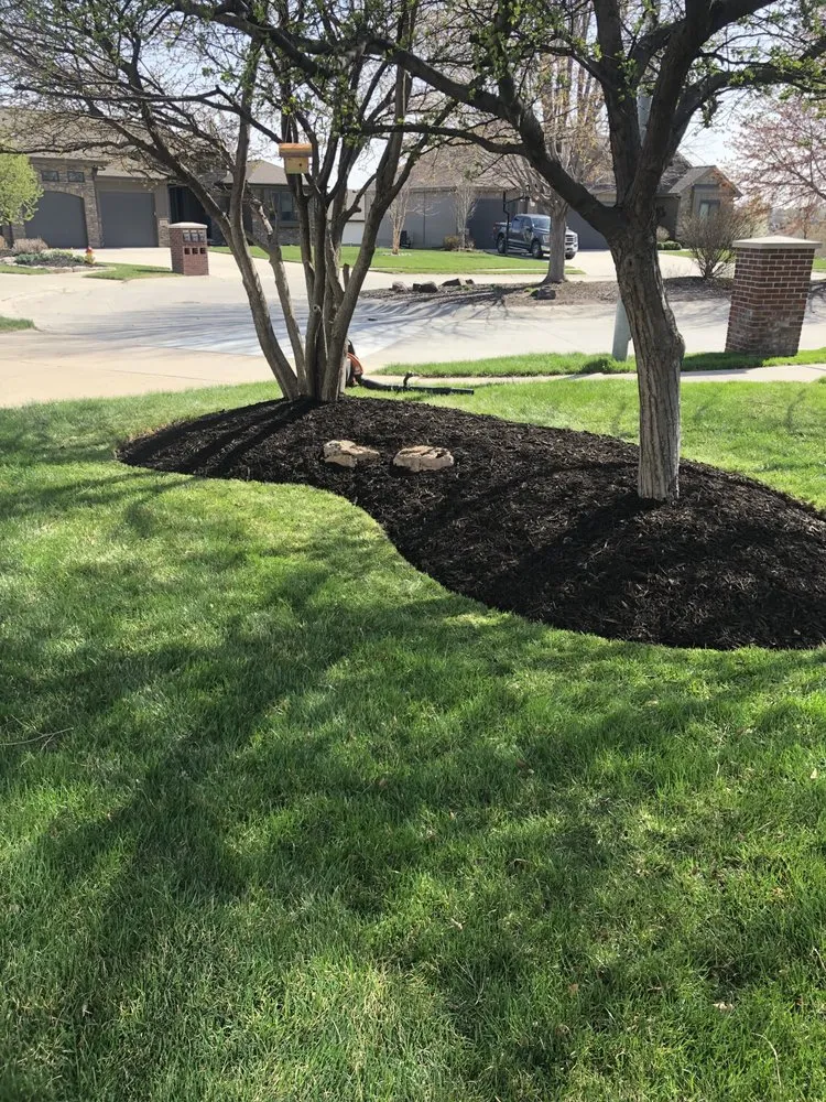 Professional lawn mowing service with custom design across La Vista, NE - Skyline landscaping