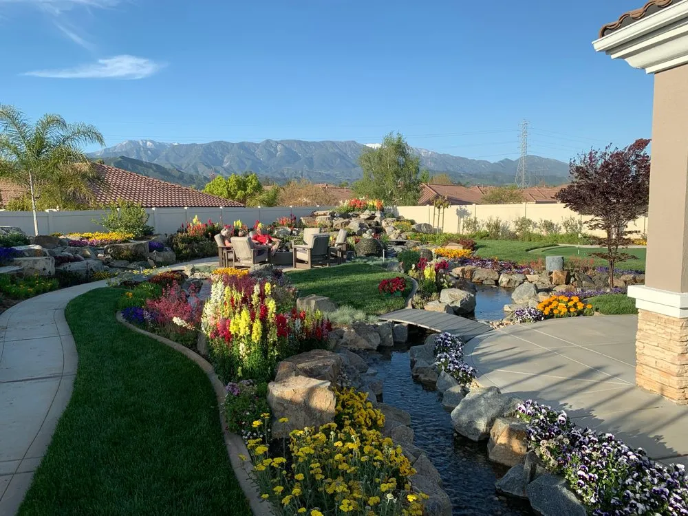 Custom landscape installation in Lake Arrowhead, CA - Skyline Ponds