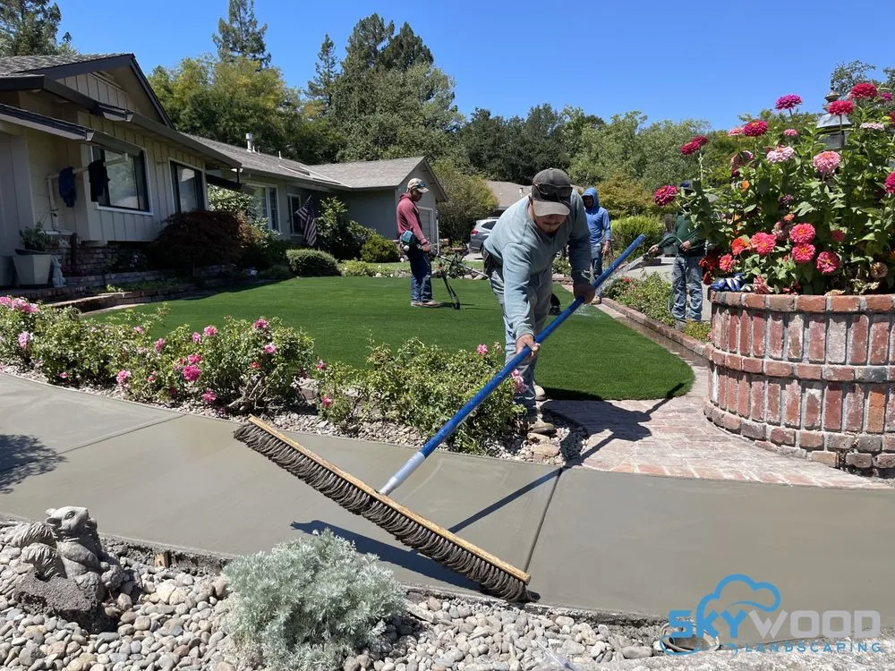 Custom lawn mowing service in Petaluma, CA by Skywood Landscaping