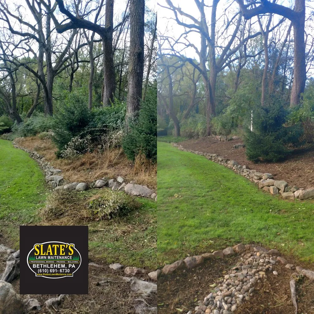 Local landscape installation in Upper Black Eddy, PA by Slate's Lawn Maintenance