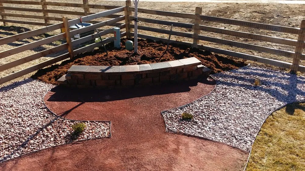 Professional garden landscaping with custom design in Broomfield, CO by Slice It Landscaping