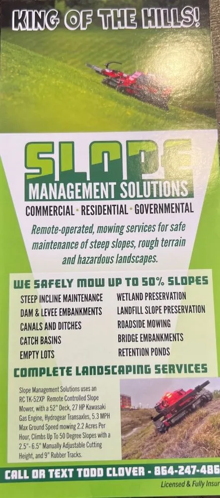 Local landscaping services experts serving Westminster, SC - Slope Management Solutions
