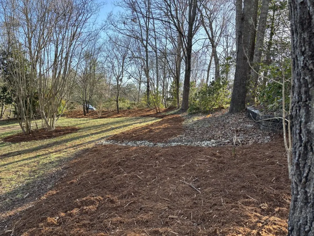 Custom outdoor landscaping with custom design in Morganton, NC by SM Lawncare