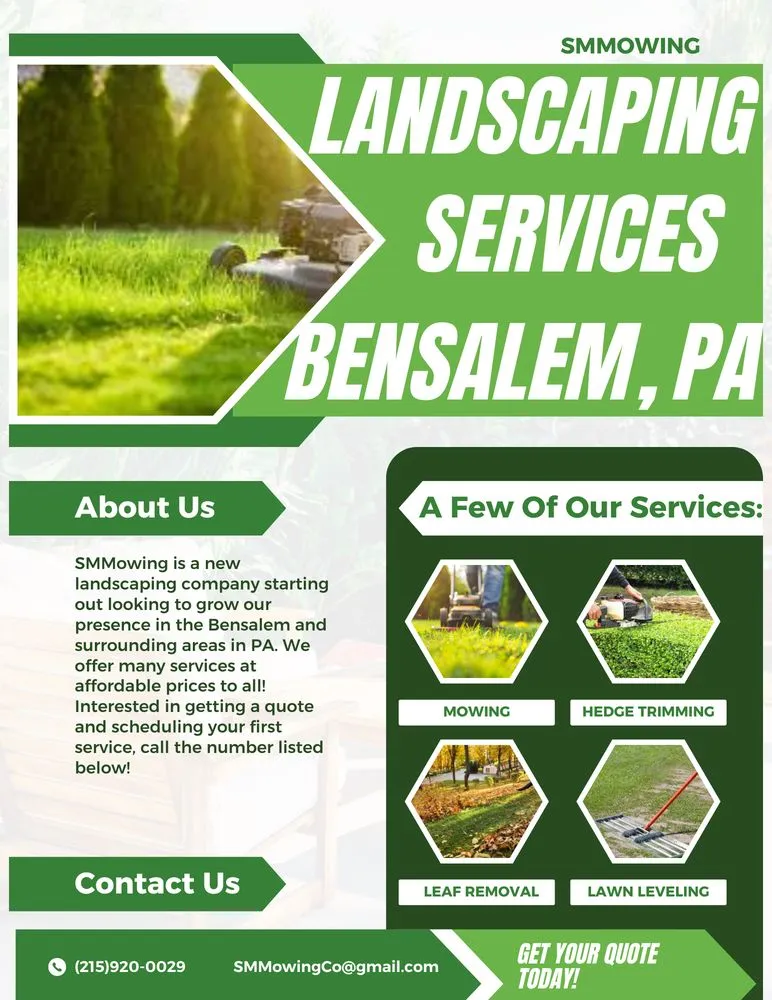 Expert landscape design experts serving Feasterville, PA - SM Mowing