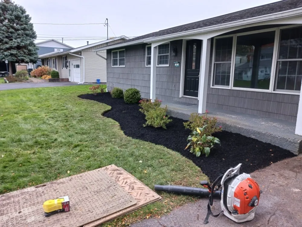 Expert yard cleanup service with custom design in Mexico, NY by Small Town Hardscapes