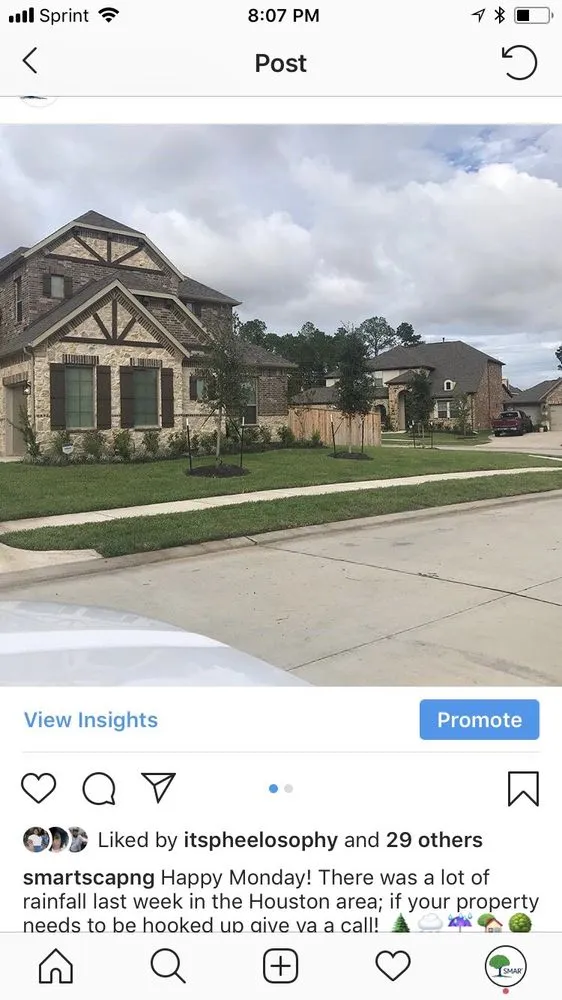 Top-rated landscape installation with custom design in Houston, TX by Smartscaping