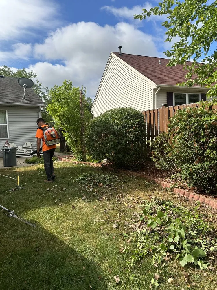Professional yard cleanup service in Lake in the Hills, IL by Smile Property Maintenance