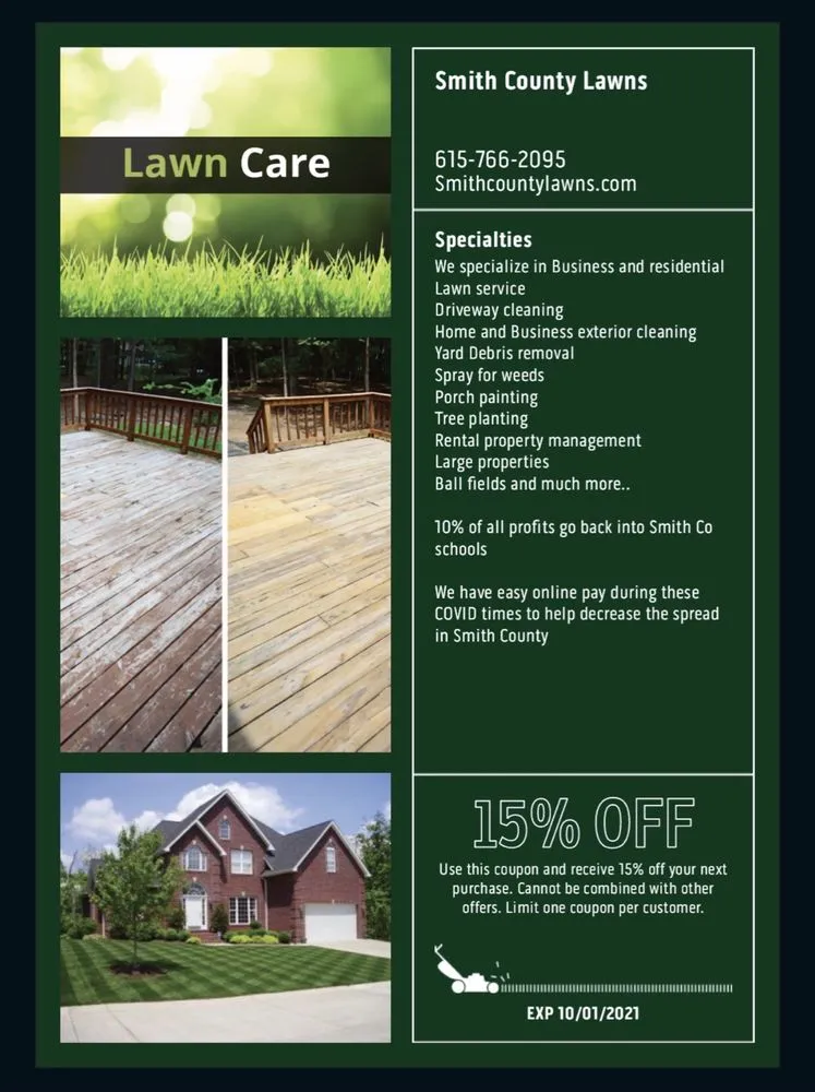Professional lawn care service for beautiful yards in Hickman, TN by Smith County Lawn And Maintenance