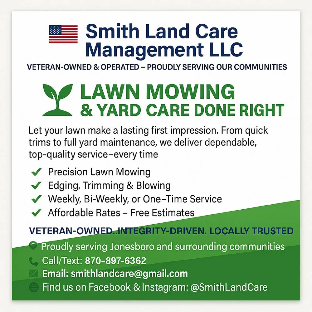 Affordable lawn care service for residential properties in Jonesboro, AR by Smith Land Care Management