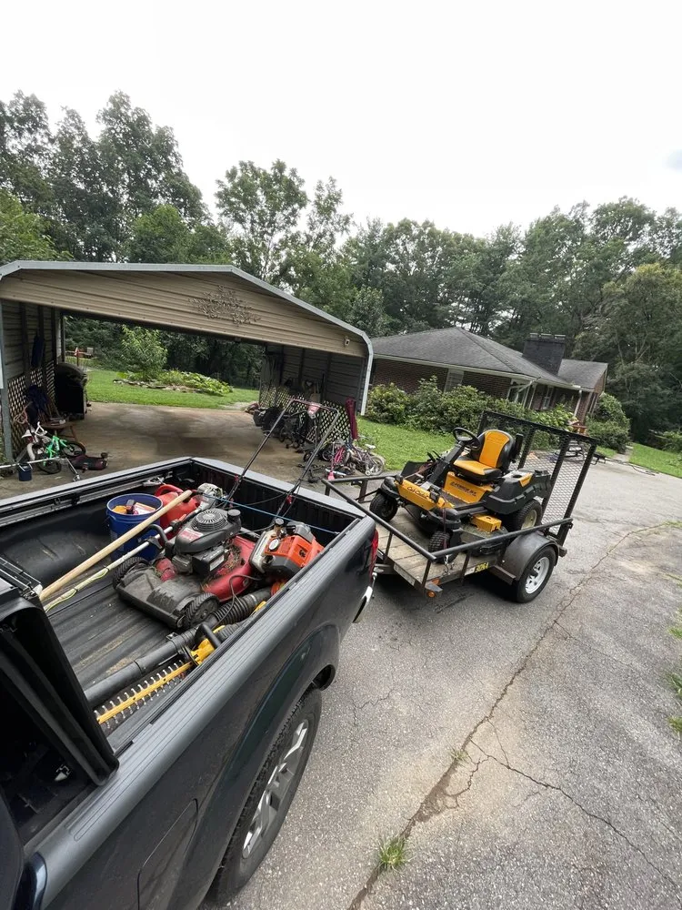 Trusted lawn mowing service in Candler, NC by Snack Pack Landscaping & Carpentry