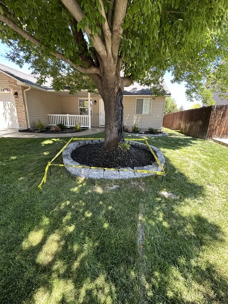 Local landscape installation with custom design across Kuna, ID - Snake River Hardscapes