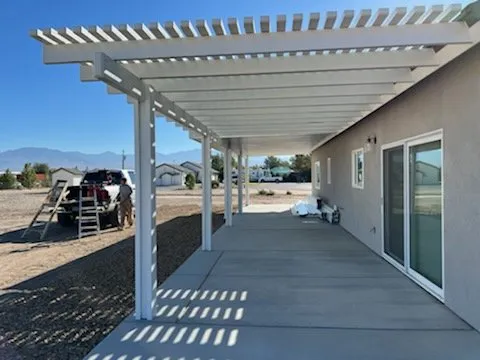 Custom outdoor landscaping with custom design in Pahrump, NV by Snowden Designs