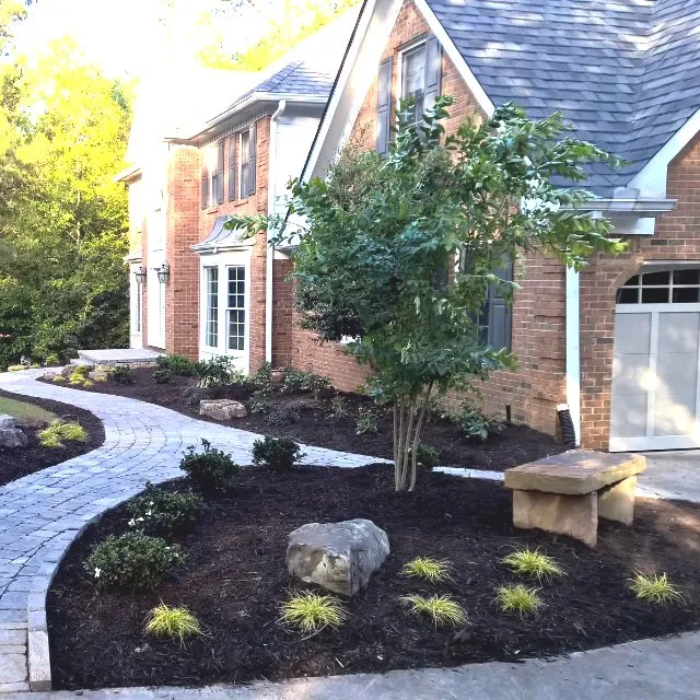 Professional residential landscaping in Gibsonville, NC by Solano Landscaping & Concrete