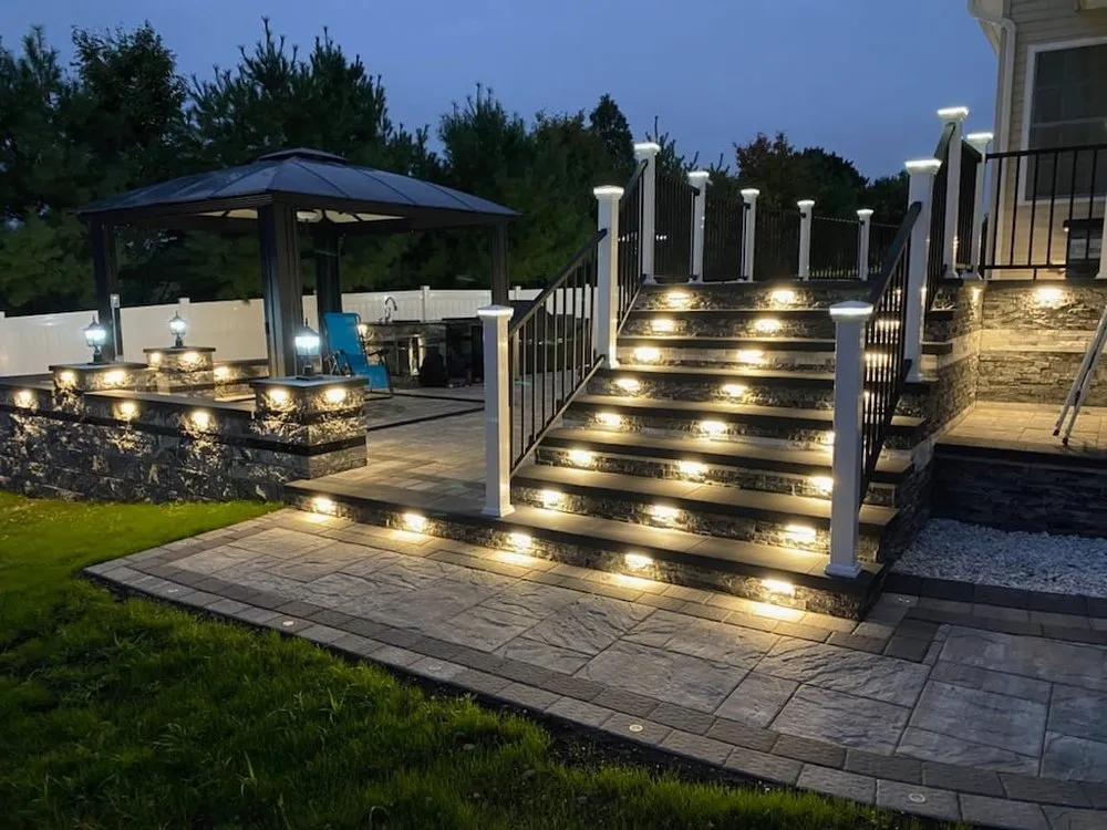 Professional yard maintenance with custom design in East Windsor, NJ by Solares Landscaping