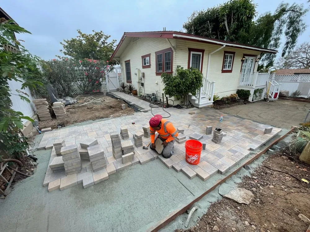 Custom landscape installation with custom design in San Diego, CA by Solid Green Construction
