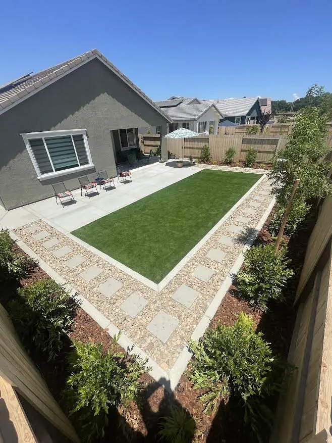 Professional yard maintenance with custom design in Rancho Cordova, CA by Solid Oak Landscape