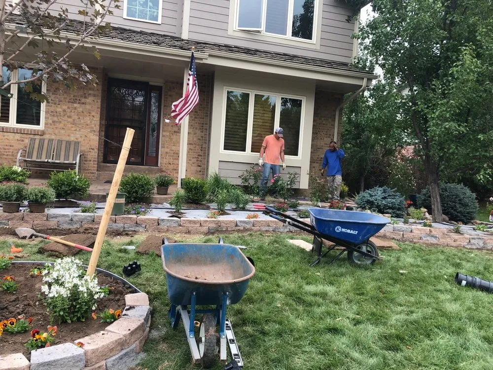 Professional landscape installation in Littleton, CO by Solid Rock Landscape