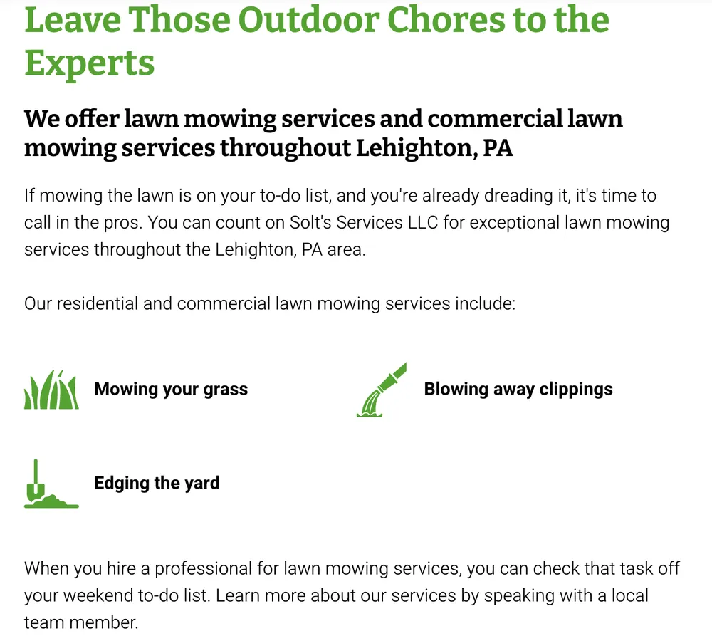 Professional residential landscaping experts serving Lehighton, PA - Solt’s Services