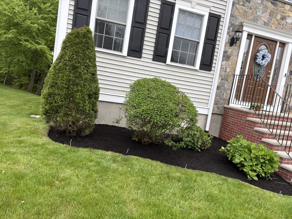 Custom landscape installation for beautiful yards in Wakefield, MA by Solution Landscaping