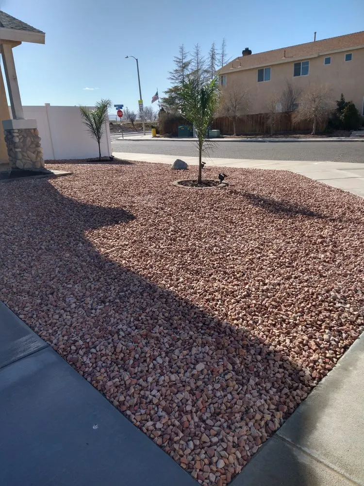 Custom landscape installation for year-round maintenance in Victorville, CA by SOS Landscape & Gardening