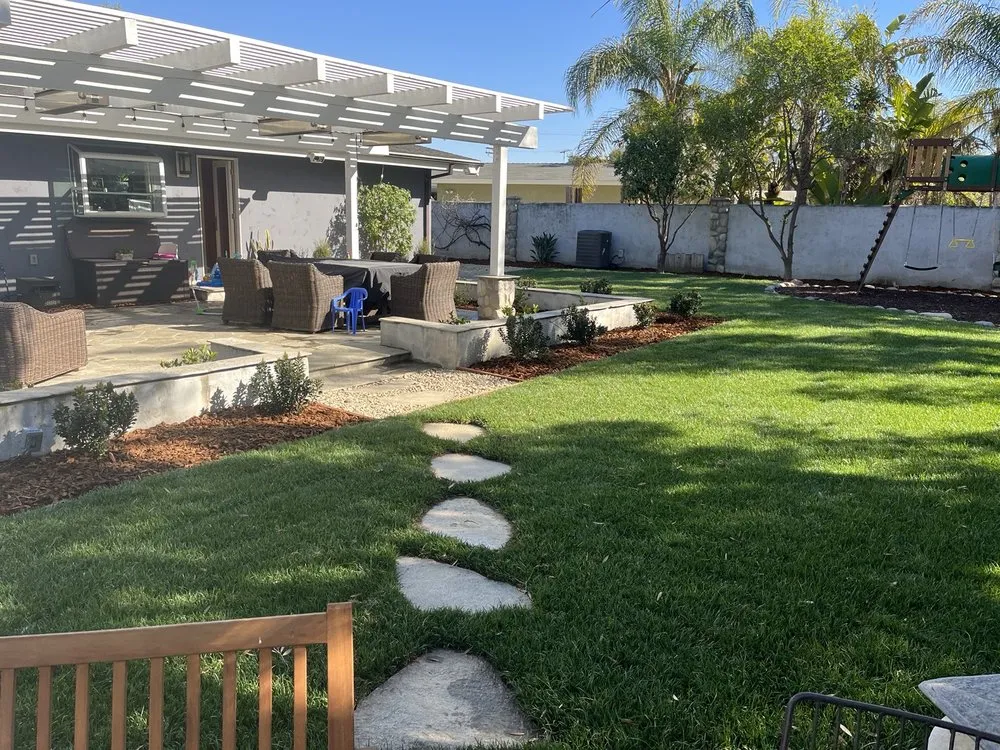 Local lawn mowing service for residential properties in Santa Ana, CA by Sosa & Sons Landscaping