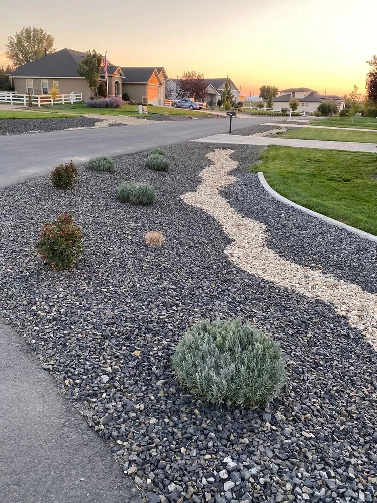 Top-rated landscape installation with custom design in Middleton, ID by Sotelo Lawn Care