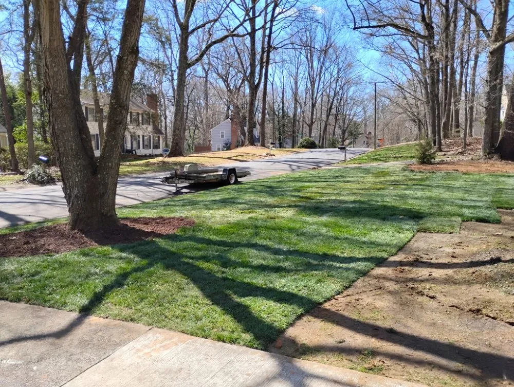 Local landscape installation in Fort Mill, SC by Soto's Green Earth Landscaping