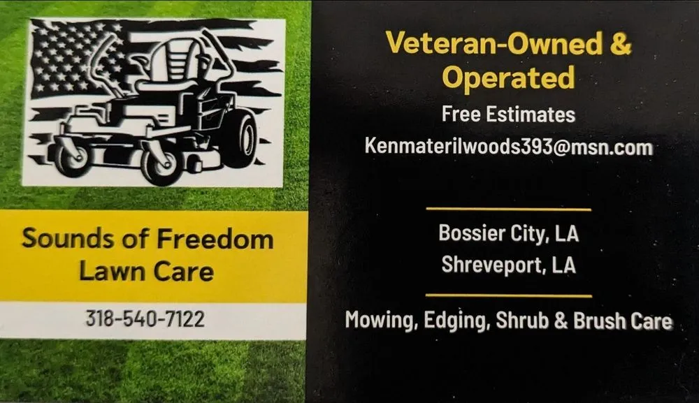 Trusted lawn mowing service in Bossier City, LA - Sounds of Freedom Lawn Care