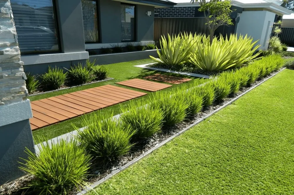 Professional yard maintenance with custom design in Austin, TX by South Austin Landscaping & Construction