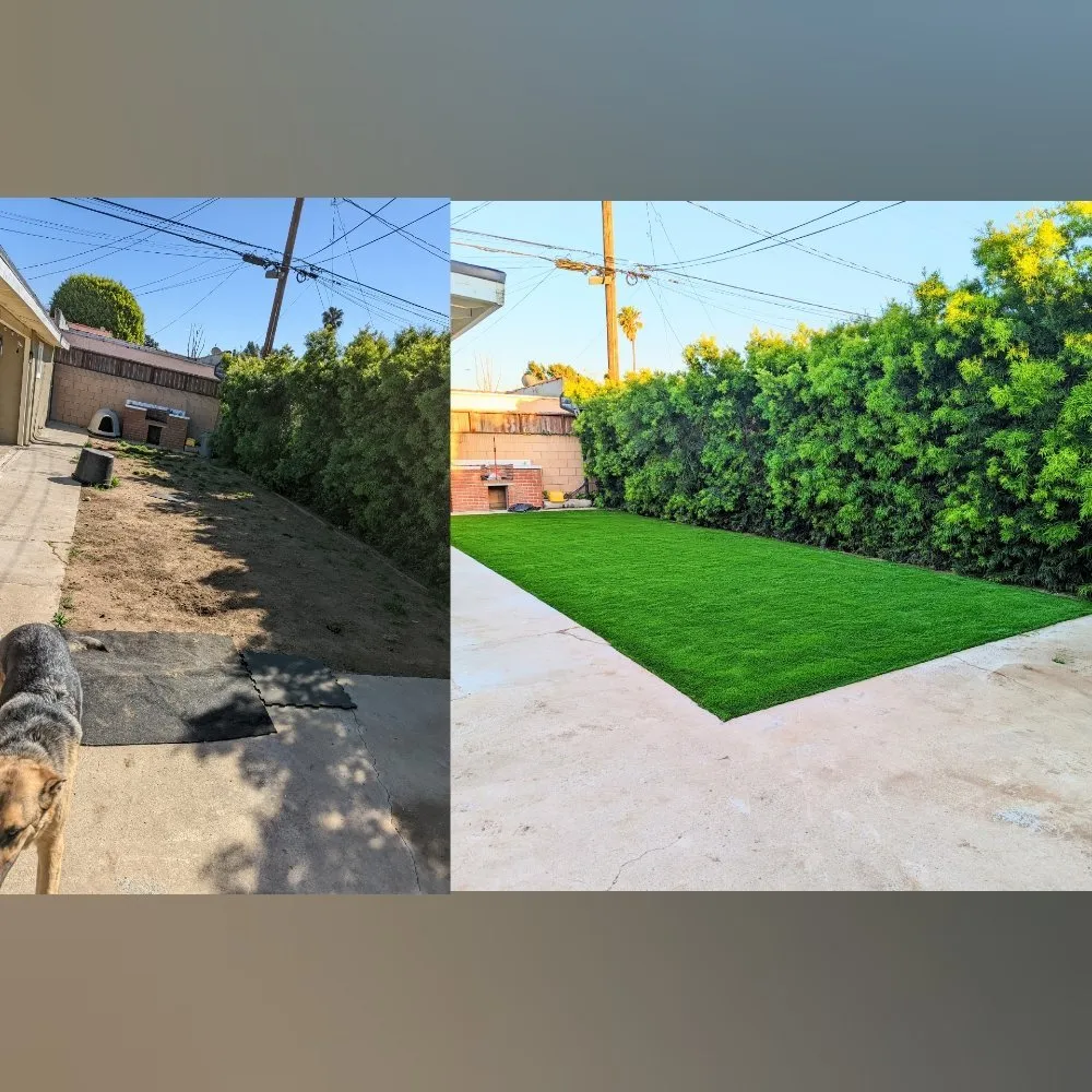 Custom landscape installation in Redondo Beach, CA by South Bay Lawn Care and Landscaping