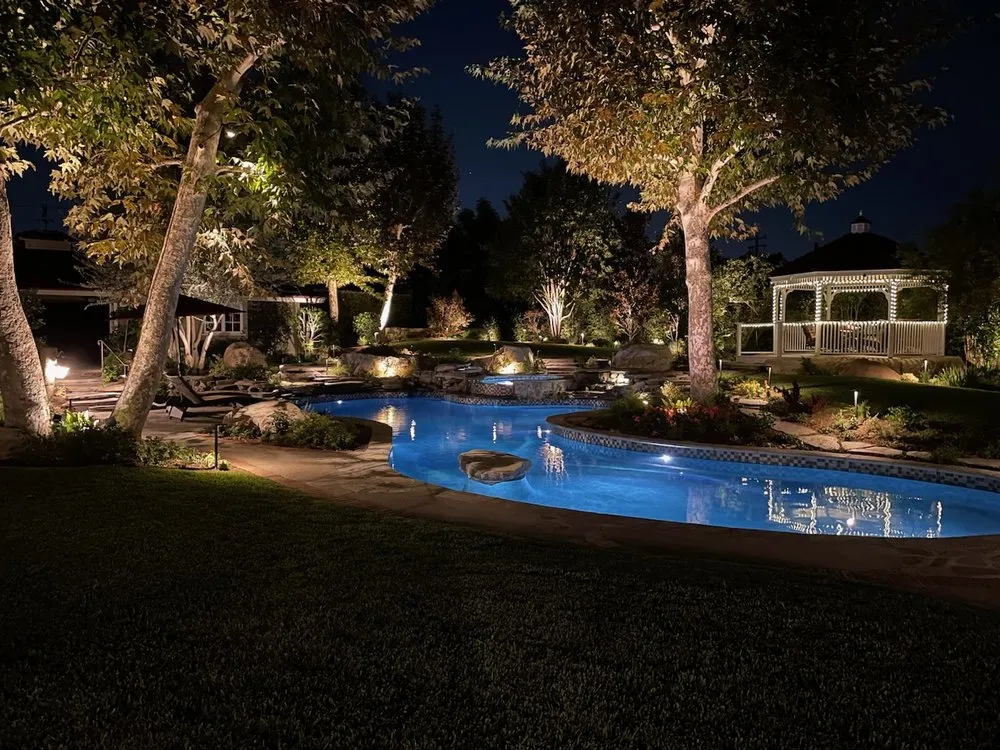 Custom landscape design with custom design across Redondo Beach, CA - South Bay Lights