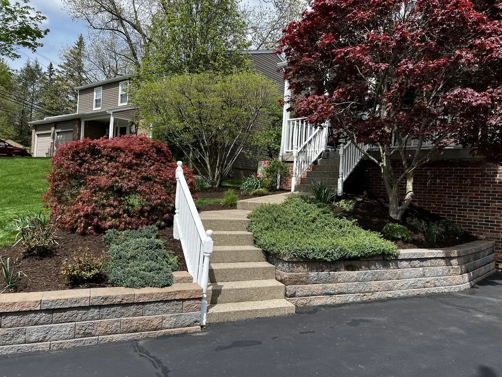 Custom landscaping services for homes in Bethel Park, PA by South Hills Yard Barbers